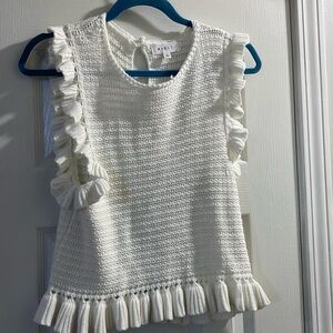 Crochet white sweater top - Mable brand